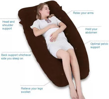 Pregnancy Pillow / U- Shape Maternity Pillow / Sleeping Support Pillow Brown