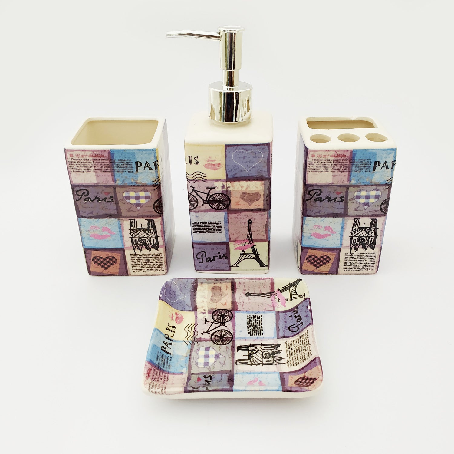 Paris Collage Bath Set
