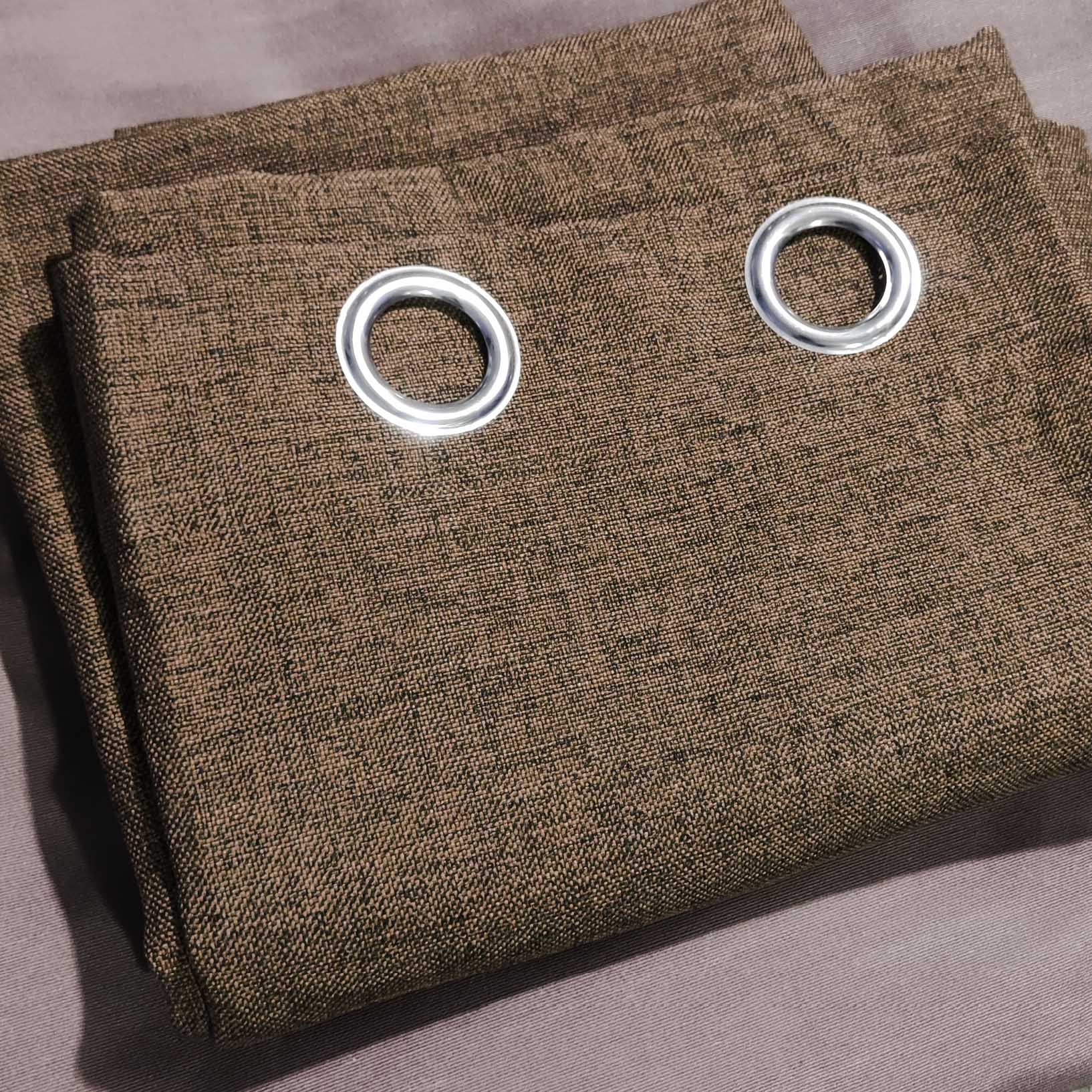 Premium Thick Jute Curtain Mid Brown
