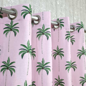 Palm Tree Kids Room Duck Cotton Curtain