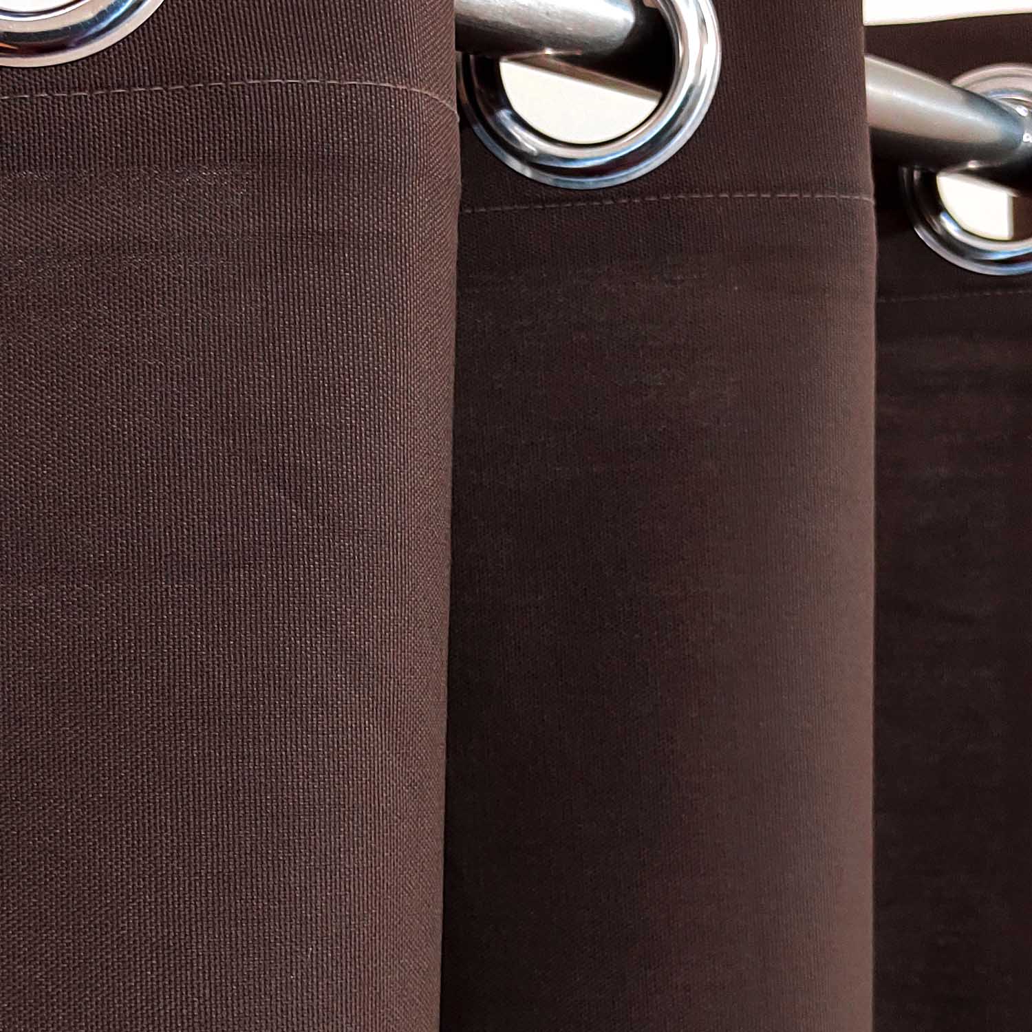 Dark Brown Plain Duck Cotton Curtain