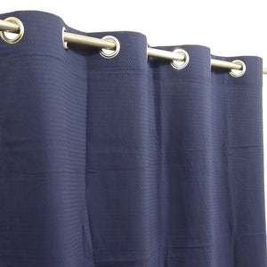 Self Threaded Navy Blue Duck Cotton Curtain