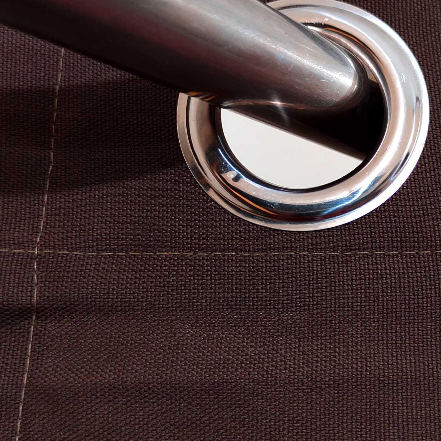 Dark Brown Plain Duck Cotton Curtain