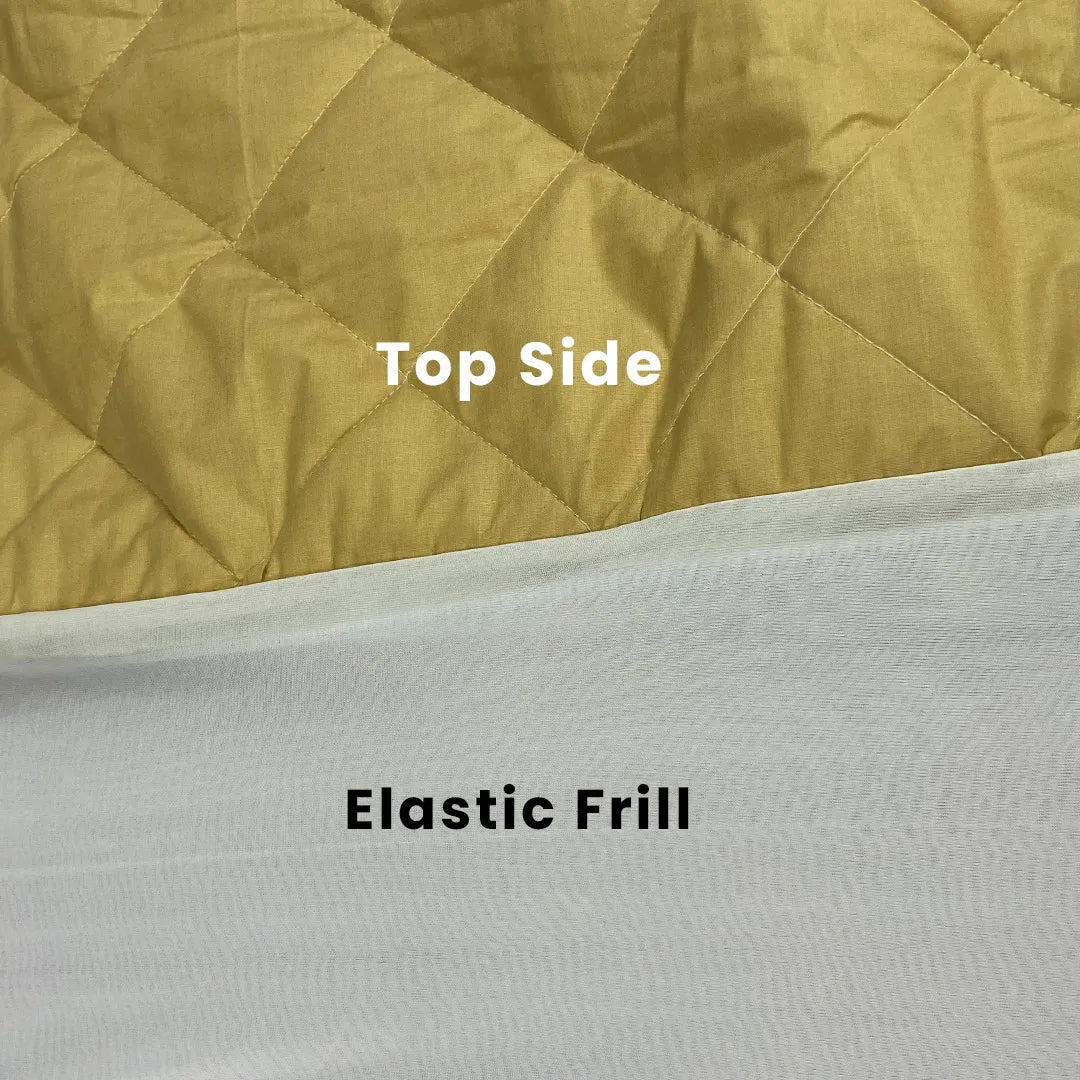 Quilted Water Proof Mattress Protector Soft Cotton Skin Color