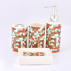 Multi Color Ceramic Bath Set