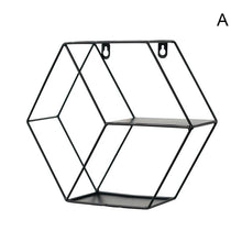 Wall-Mounted "Hexagonal" Metal Storage Frame - waseeh.com