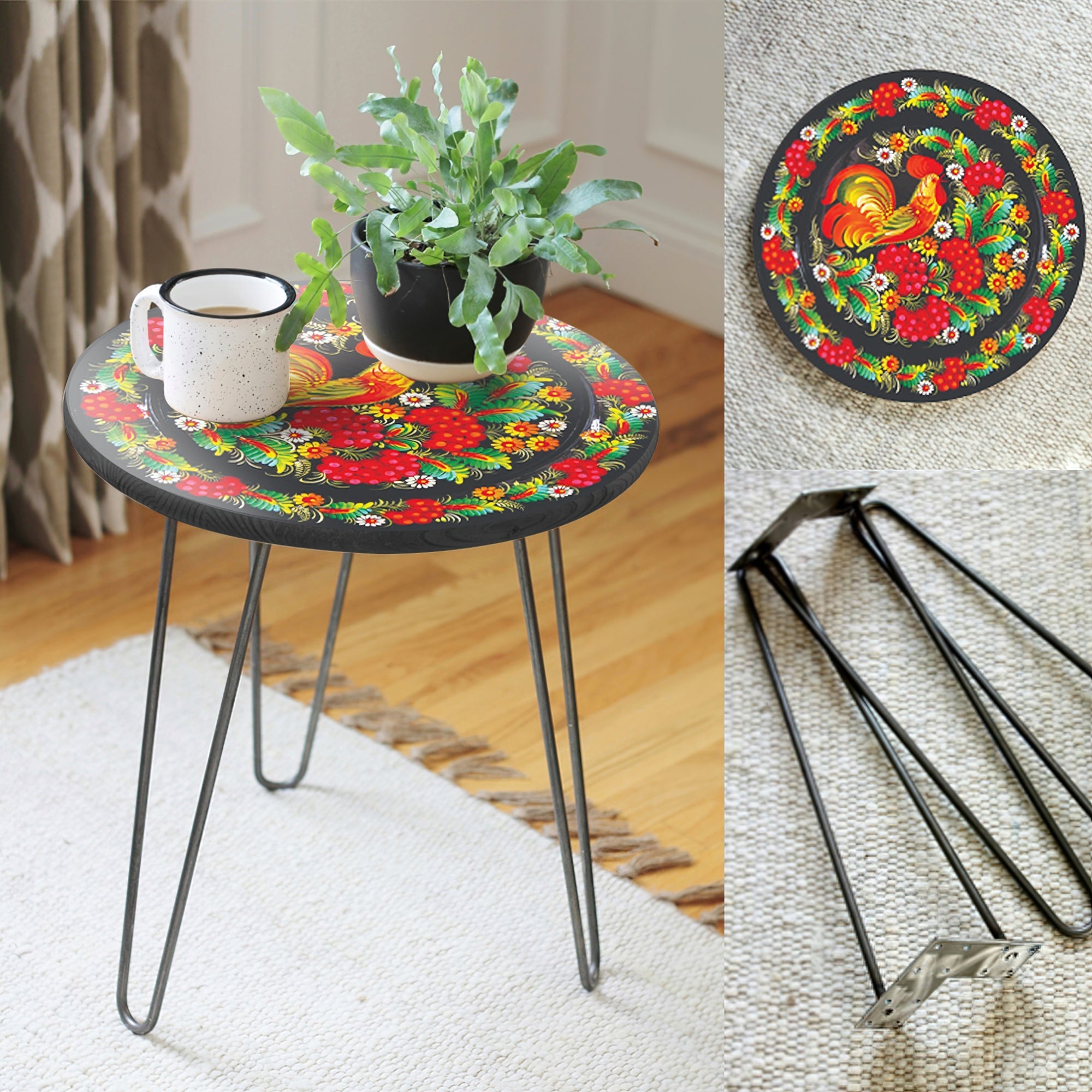 The Roosters Hairpin Table - waseeh.com