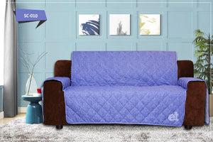 5 SEATER SOFA COVER - BLUE TEXTURE - EXTRA DISCOUNT (3+1+1)