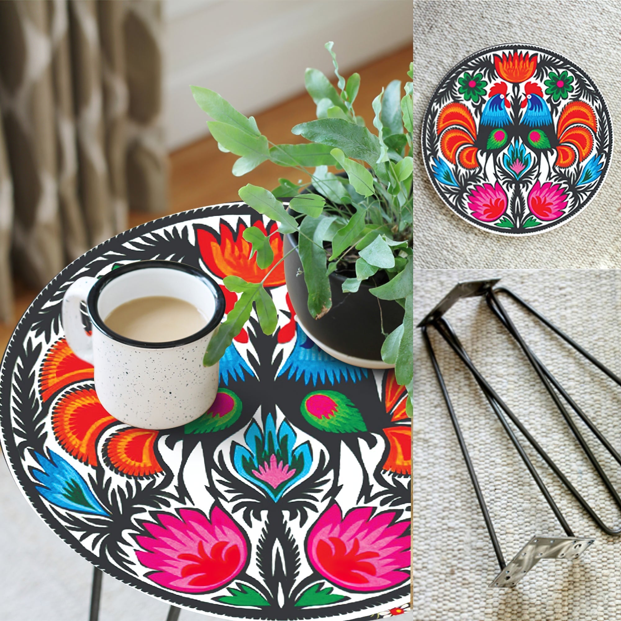 The Roosters Hairpin Table - waseeh.com