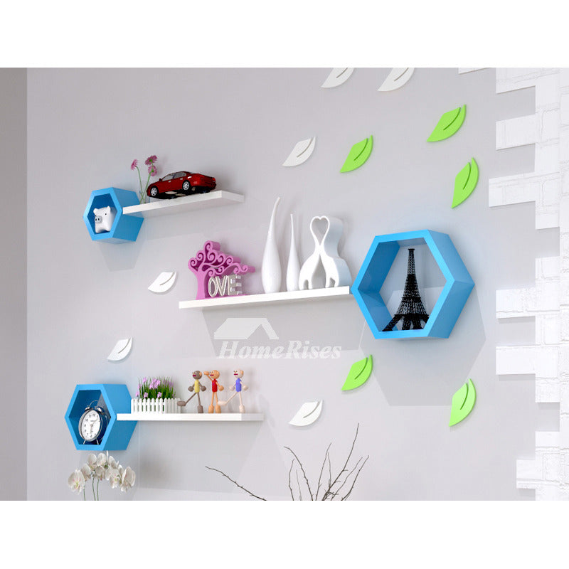 Hexa Maze Floating Shelf (Set of 3) - waseeh.com