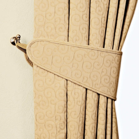 Pair Of Matching Curtain Tie Belts/Backs Duck Cotton