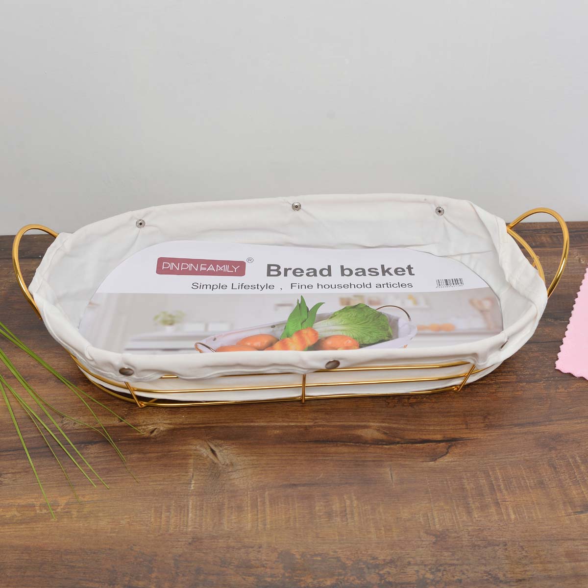 Alluring Goldish Bread Basket - waseeh.com