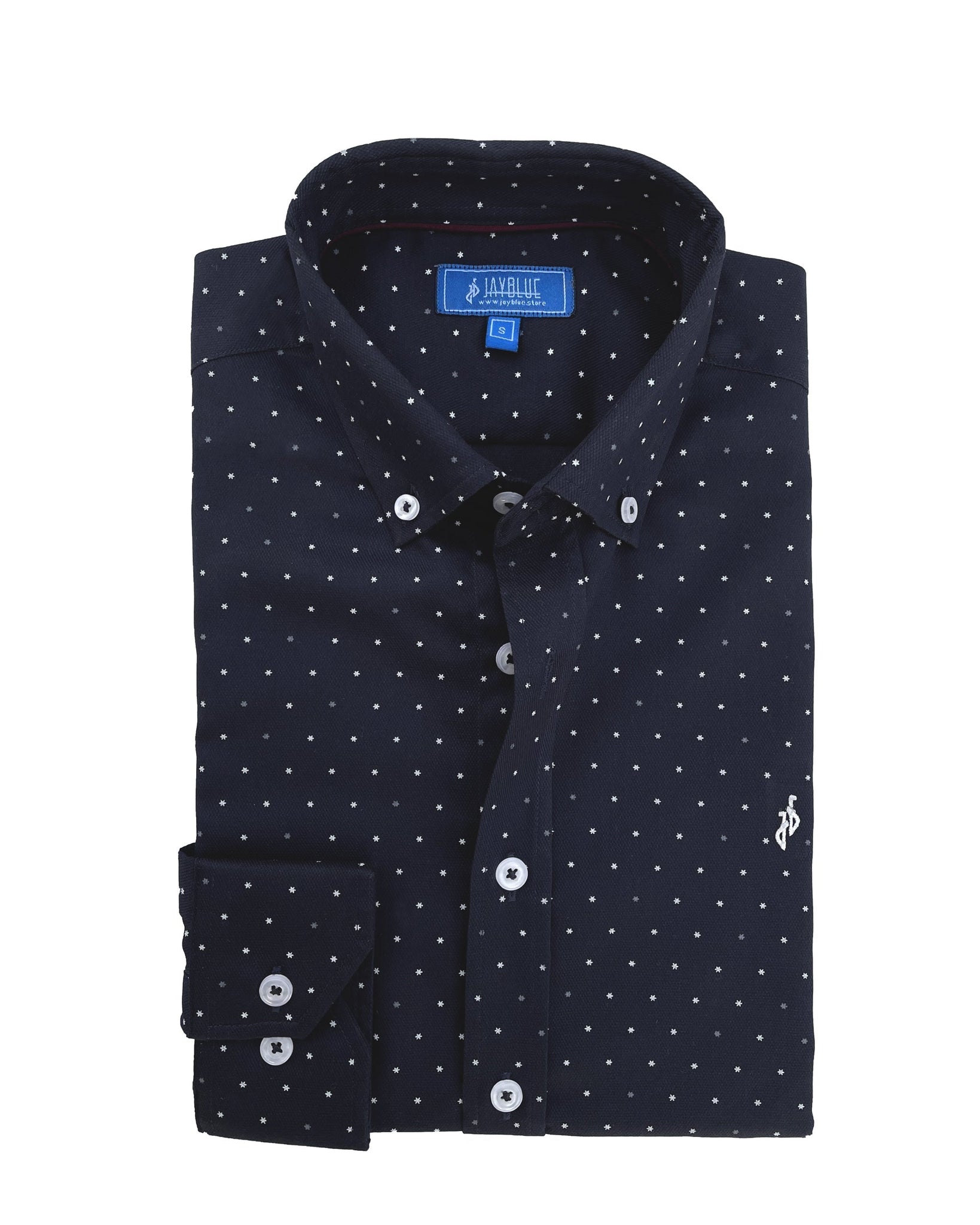 DARK BLUE STARS COTTON SHIRT