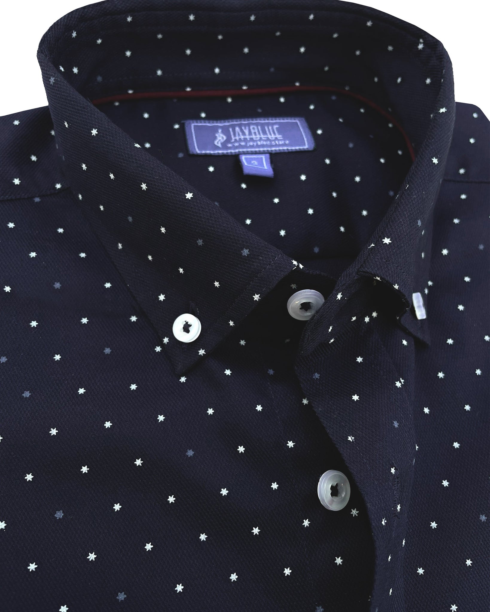 DARK BLUE STARS COTTON SHIRT