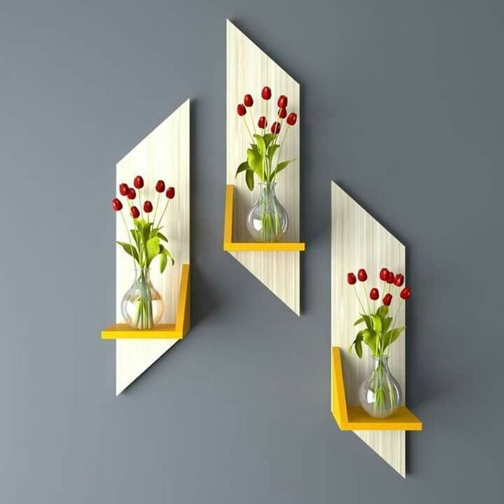 Zik Zac Wooden Shelves(Pack of 3) - waseeh.com