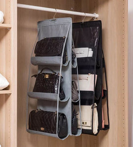 Walbest Multi-pockets Closet Hanging Bra Organizer, Non-woven Fabric  Hanging Storage Bag for Underwear, Wardrobe Hanging Space Saver Bag for  Jewelry, Belt, Silk Scarf, Tie, Bra, Socks, Gloves 