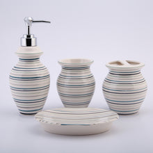Striped Ceramic Bath Set