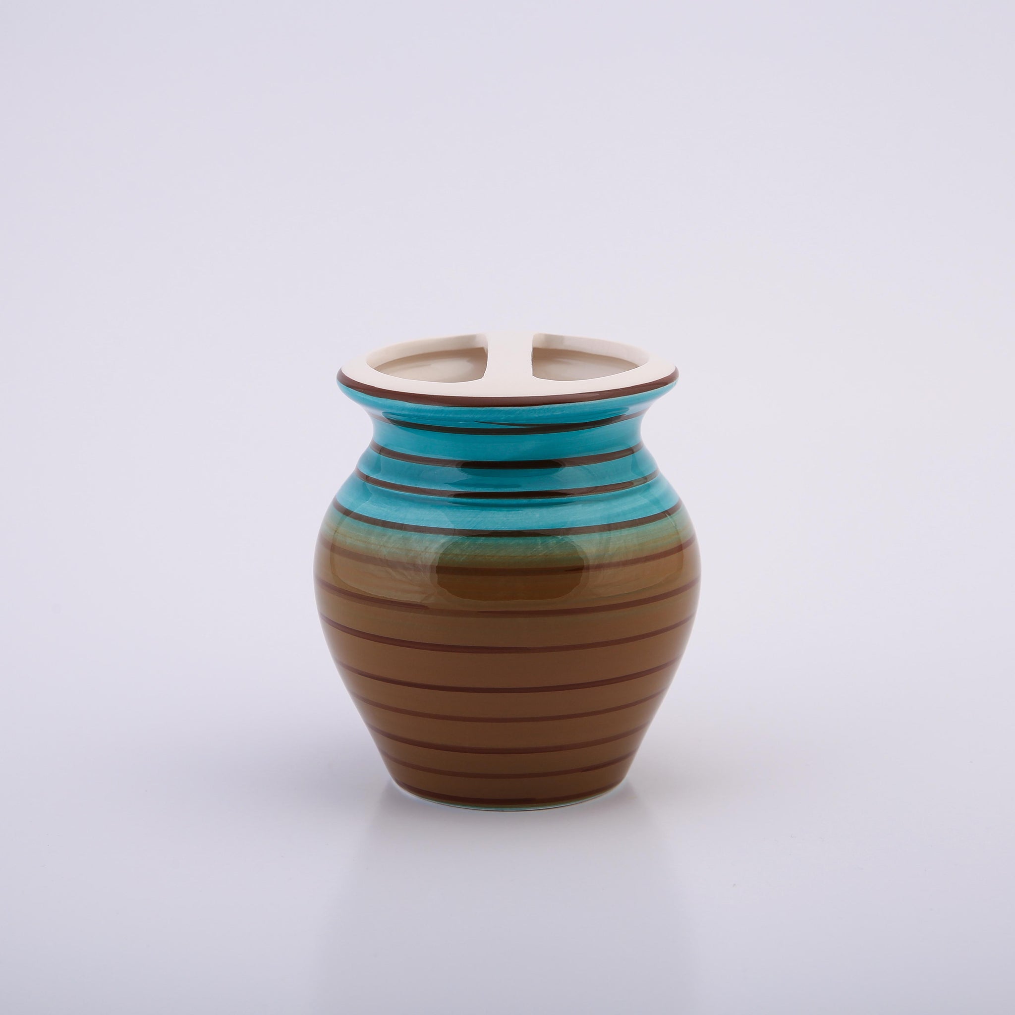 Multi Color Stripped Ceramic Bath Set