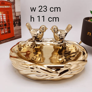 Ceramic Golden Tray - waseeh.com