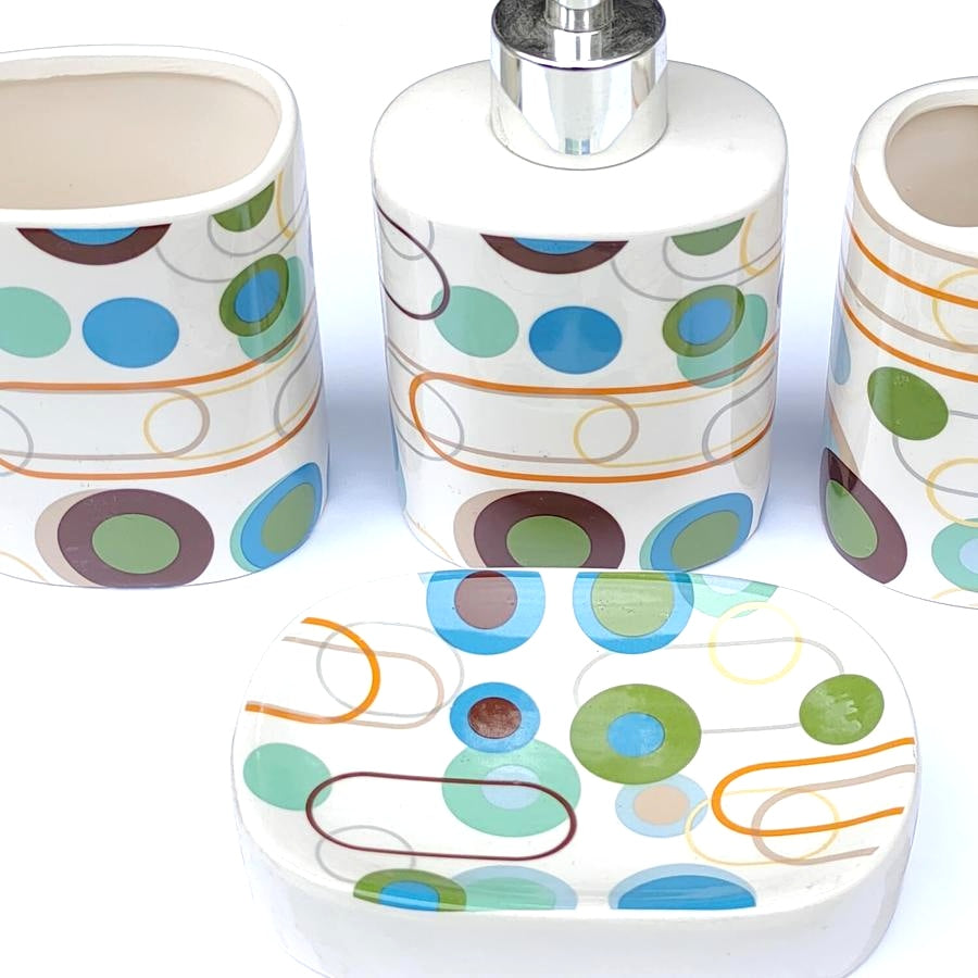 Polka Dots Ceramic Bath set
