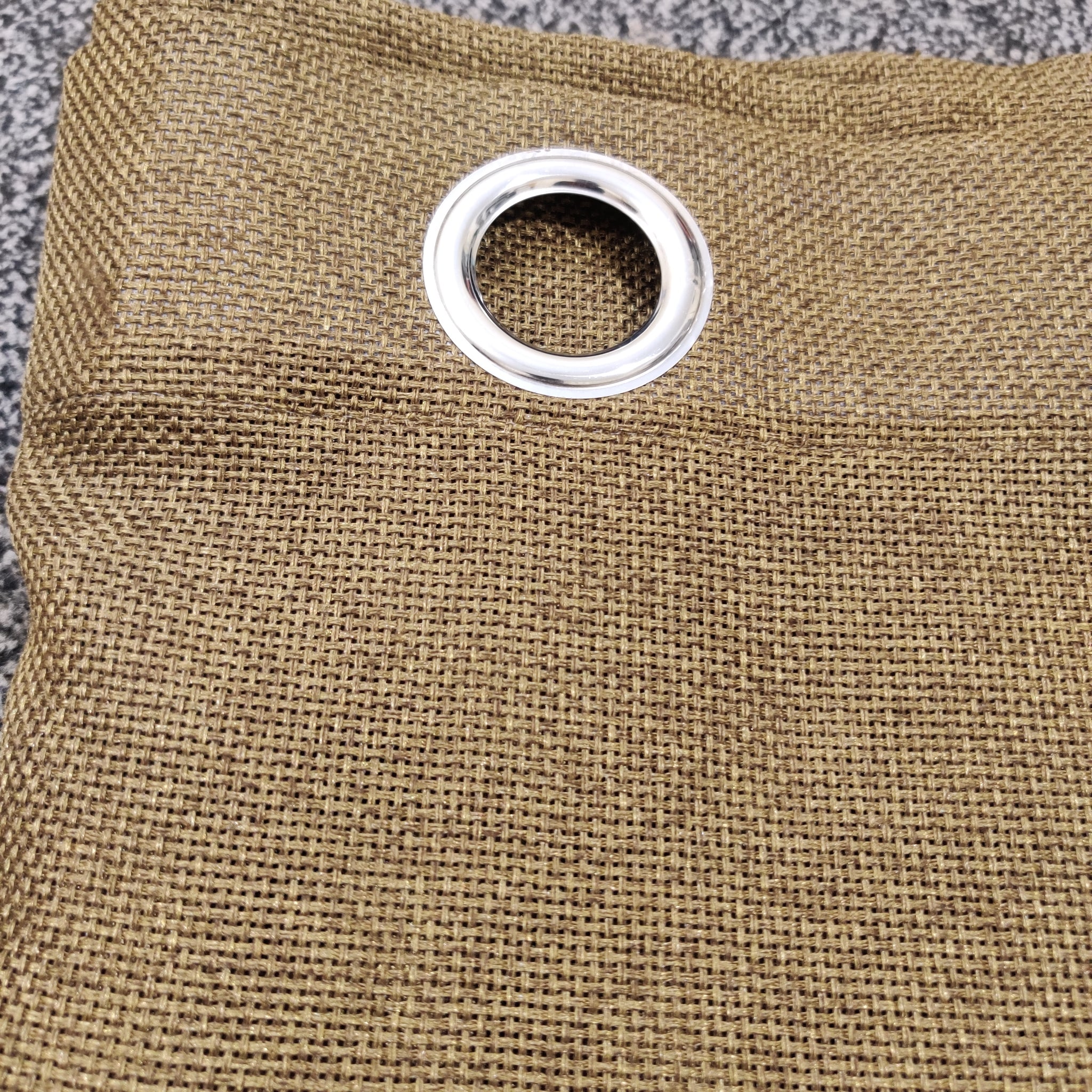 Premium Jute Curtain See Through Peanut Brown