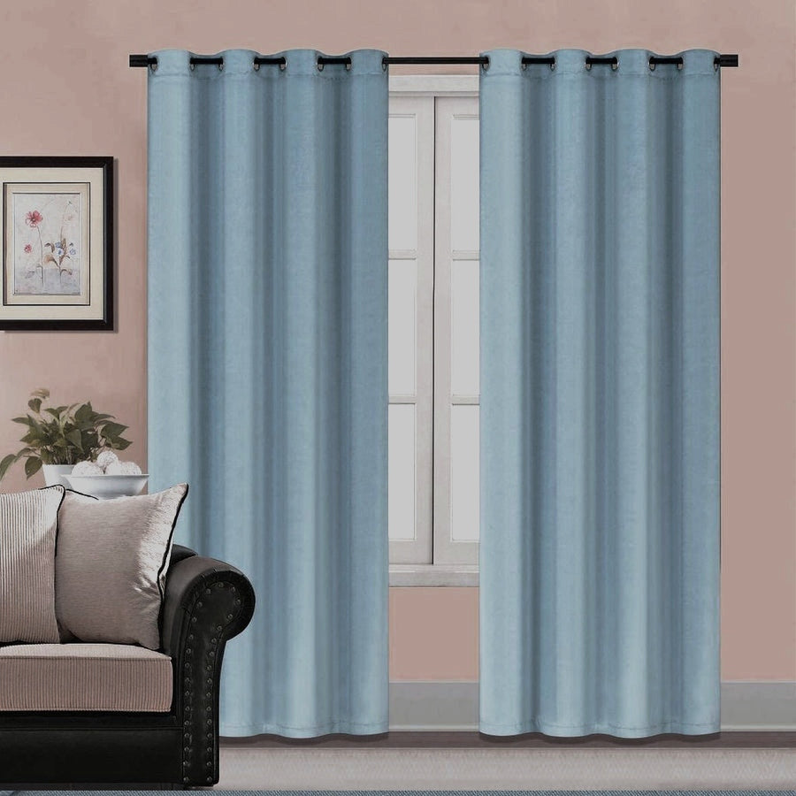 Plain Velvet Curtain Lite Grey (2 Pcs Available Only)