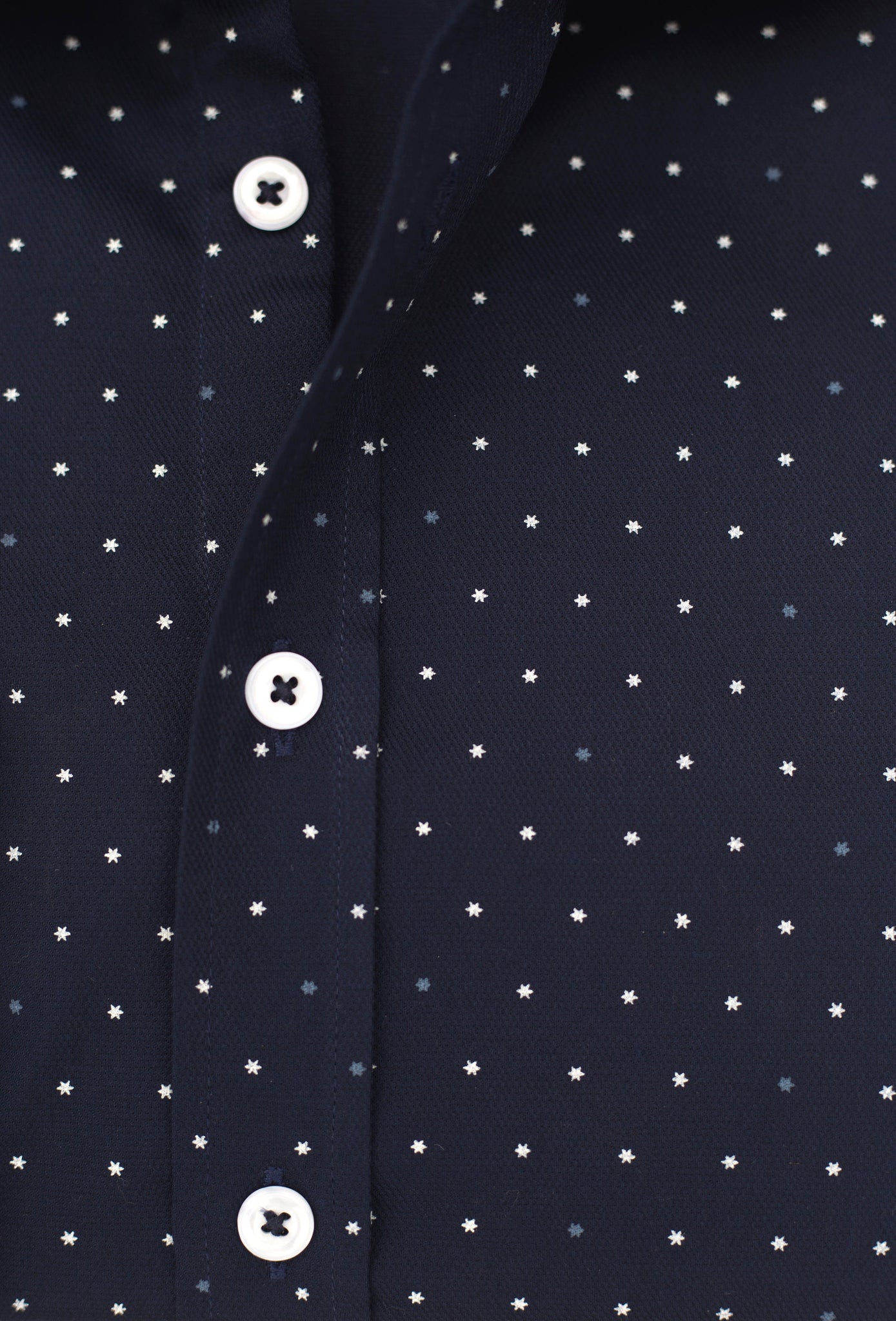 DARK BLUE STARS COTTON SHIRT