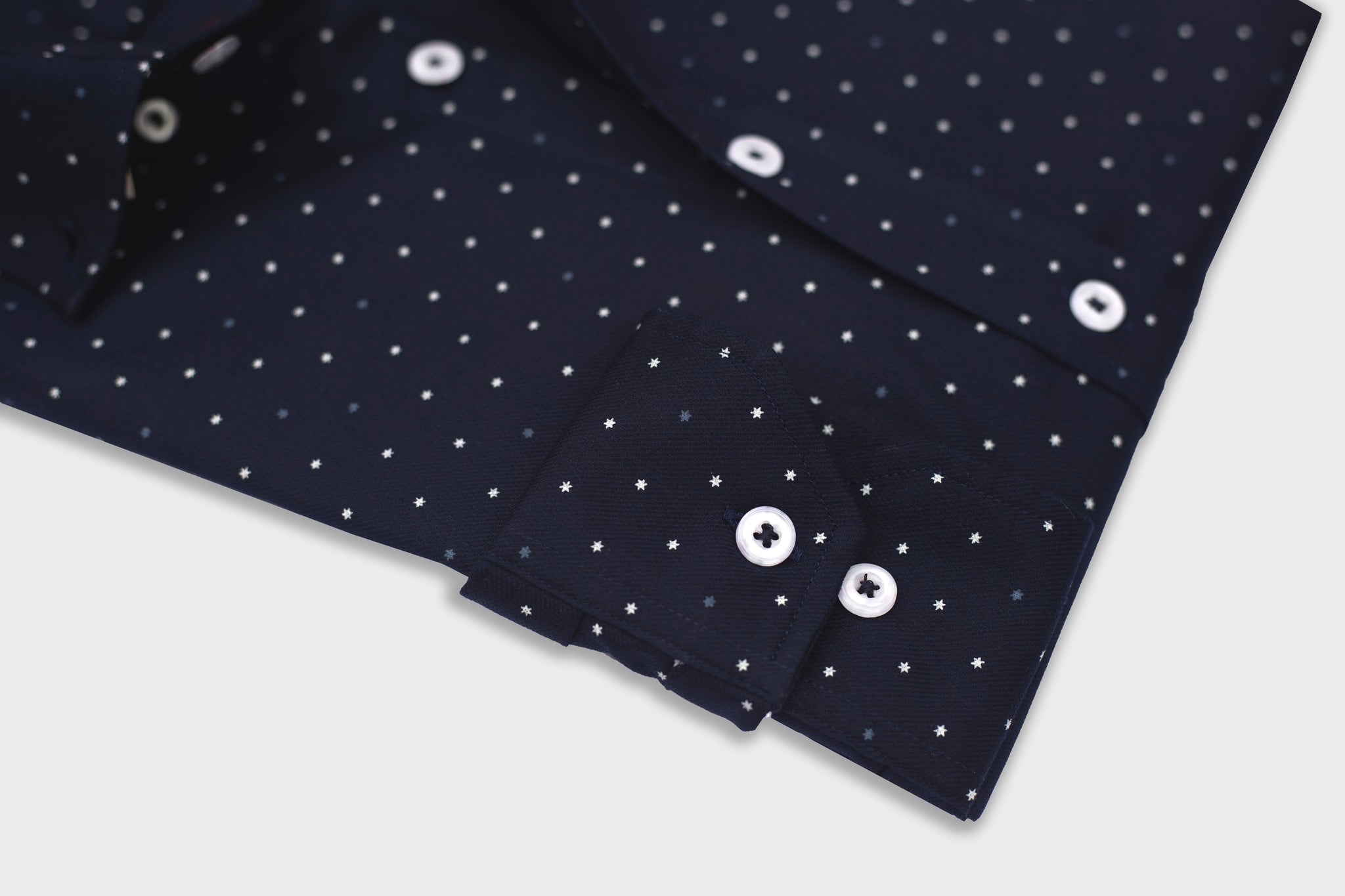 DARK BLUE STARS COTTON SHIRT