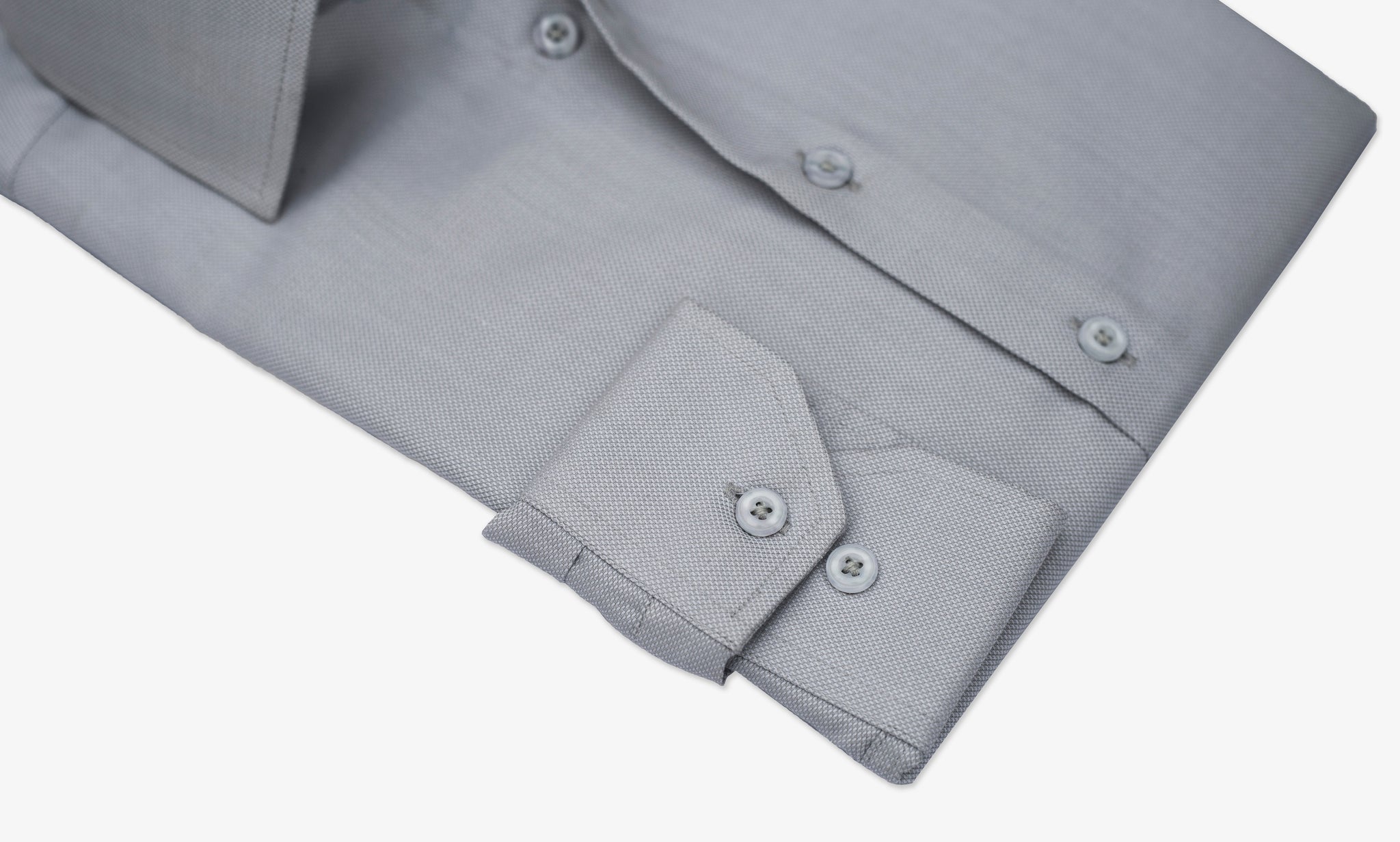 Ash Gray Self Textured (Modern Fit)