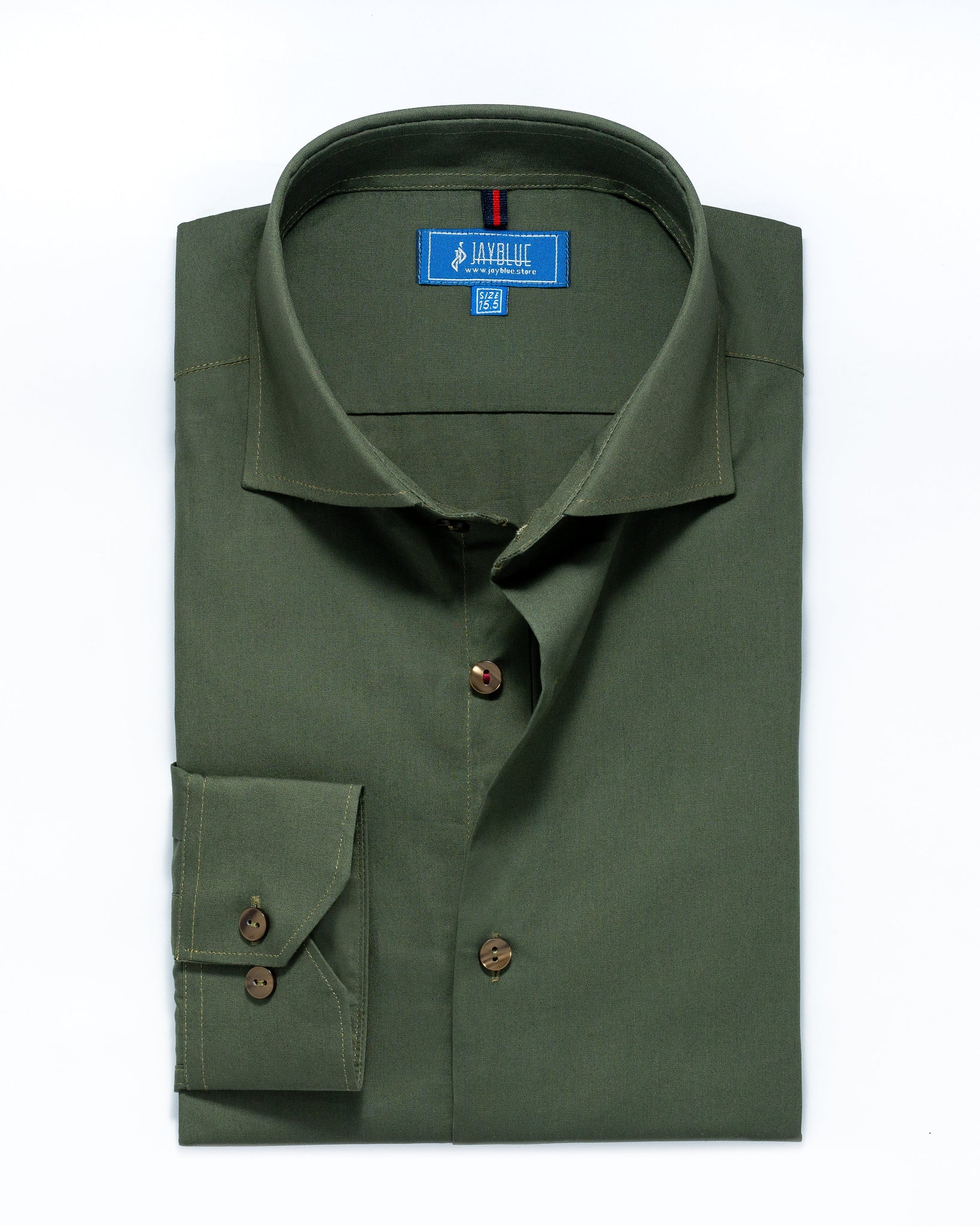 Olive Green Formal Shirt (Modern Fit)