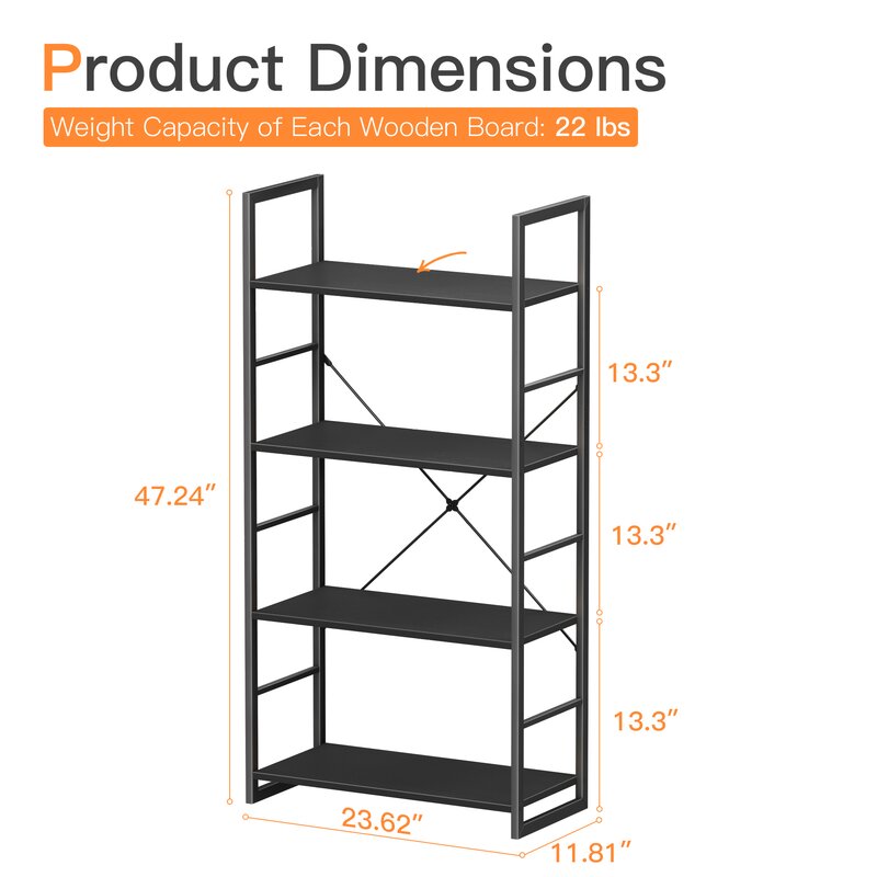 Adriene Standard Bookcase Rack - waseeh.com