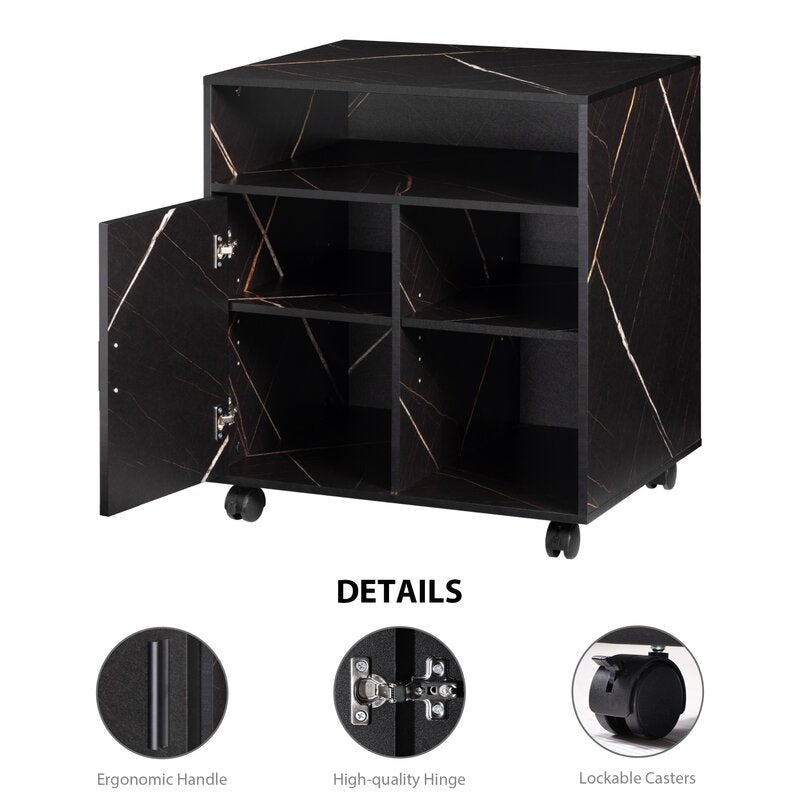 Fortune Black Wheel Cabinet - waseeh.com