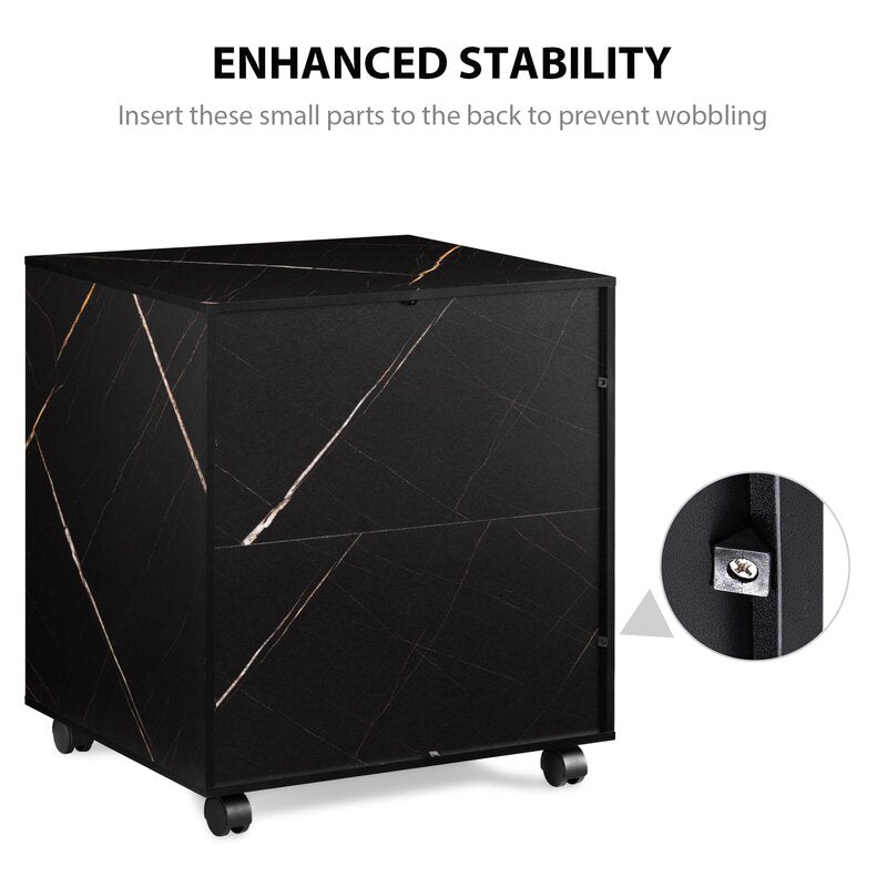 Fortune Black Wheel Cabinet - waseeh.com
