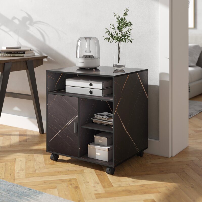 Fortune Black Wheel Cabinet - waseeh.com