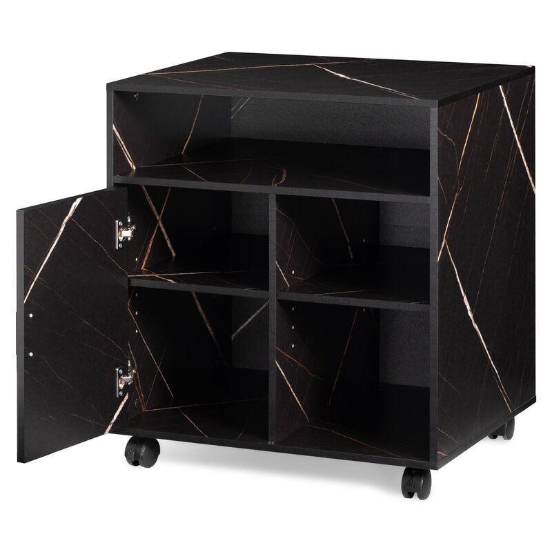 Fortune Black Wheel Cabinet - waseeh.com