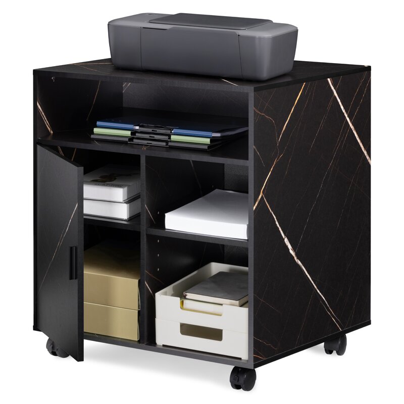 Fortune Black Wheel Cabinet - waseeh.com