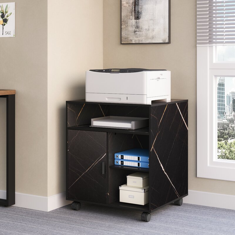 Fortune Black Wheel Cabinet - waseeh.com