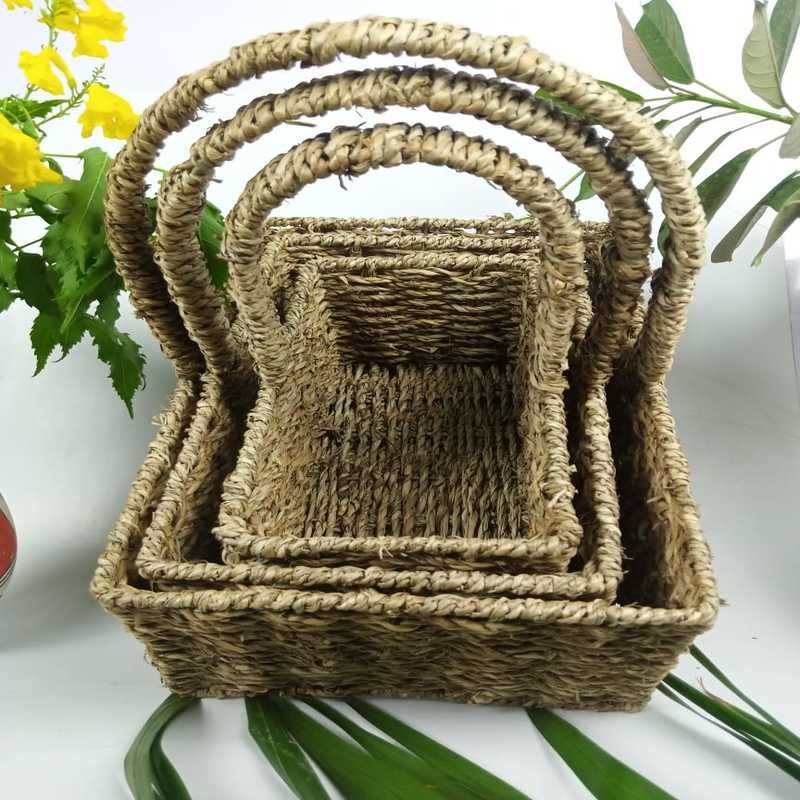 Pattered Braided Baskets (3 pcs)