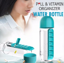 Pill & Vitamin Organizer Water Bottle