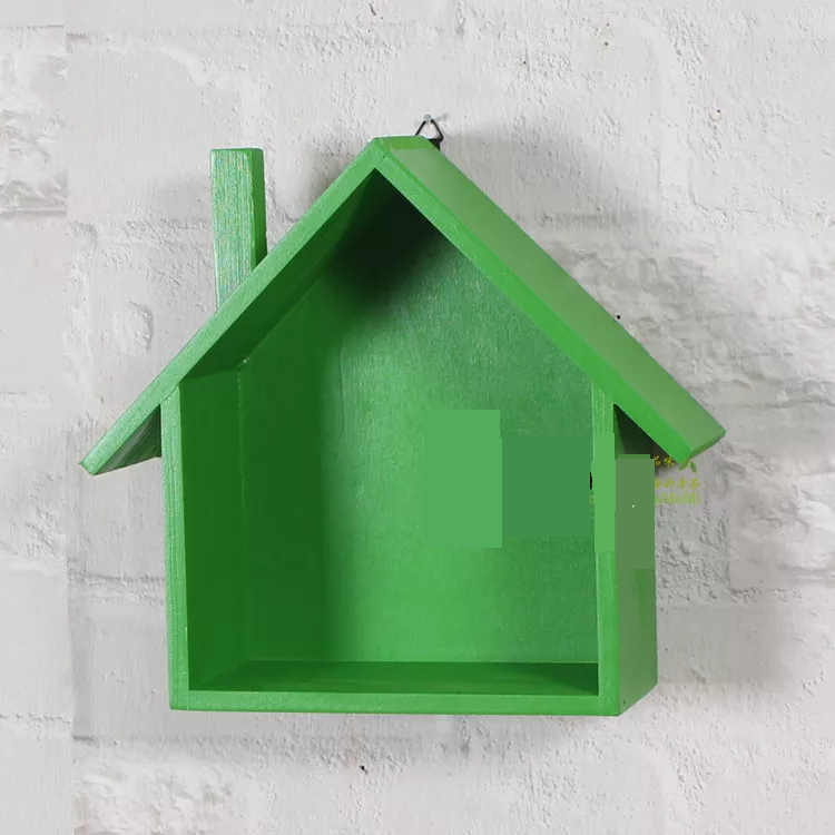 Wooden WARP House Shaped Shelf - waseeh.com