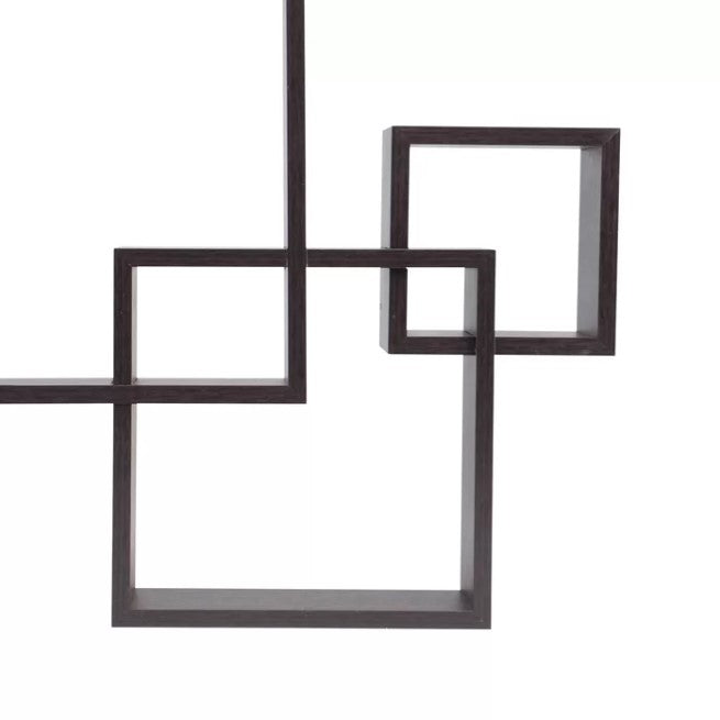 Espresso Square Floating Shelf