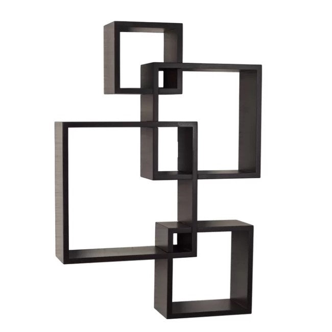 Espresso Square Floating Shelf