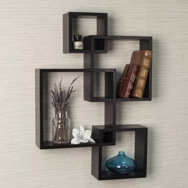 Espresso Square Floating Shelf