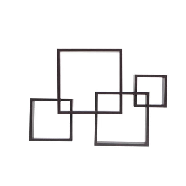 Espresso Square Floating Shelf