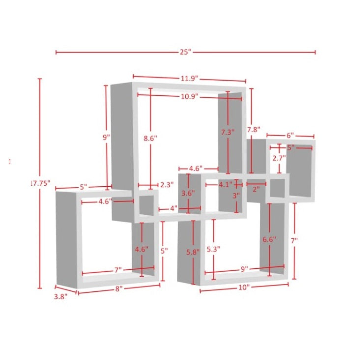 Espresso Square Floating Shelf