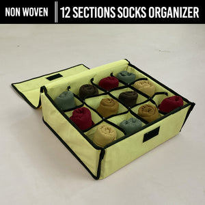 12 Grids Thick Non Woven Socks / Under Garments Storage Organizer Box