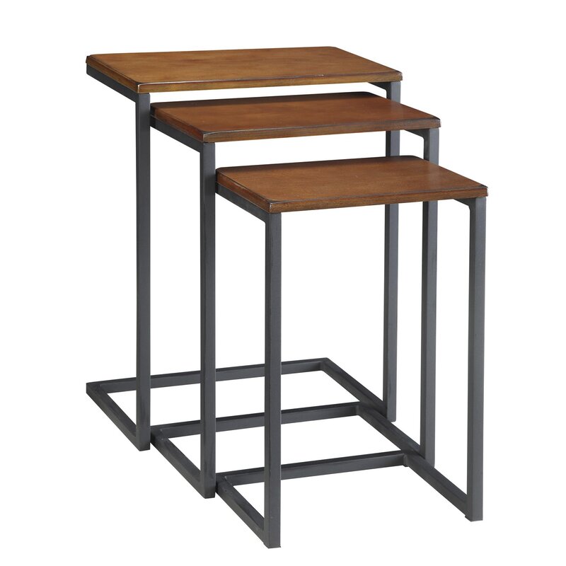 C Type Wooden Nesting Tables (3Pcs) - waseeh.com