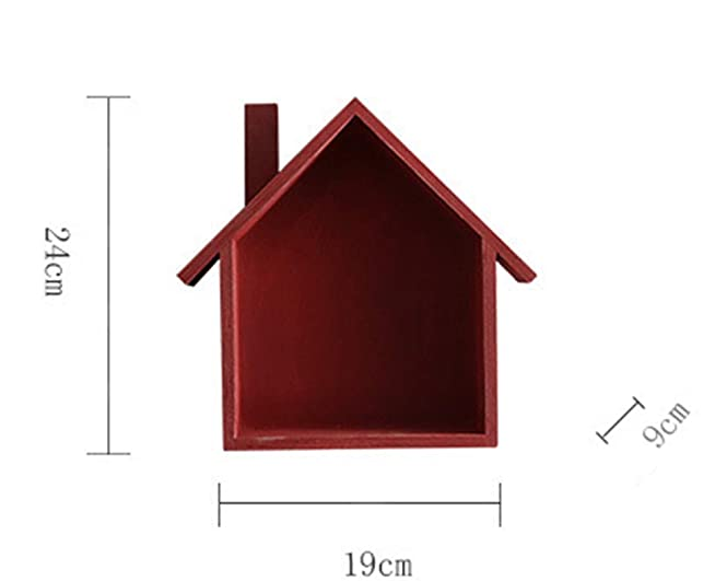 Wooden WARP House Shaped Shelf - waseeh.com