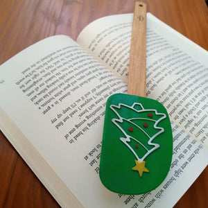 Christmas Tree Silicone Wooden Spatula - waseeh.com
