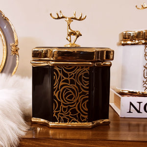 Golden Stag Candy Jar - waseeh.com